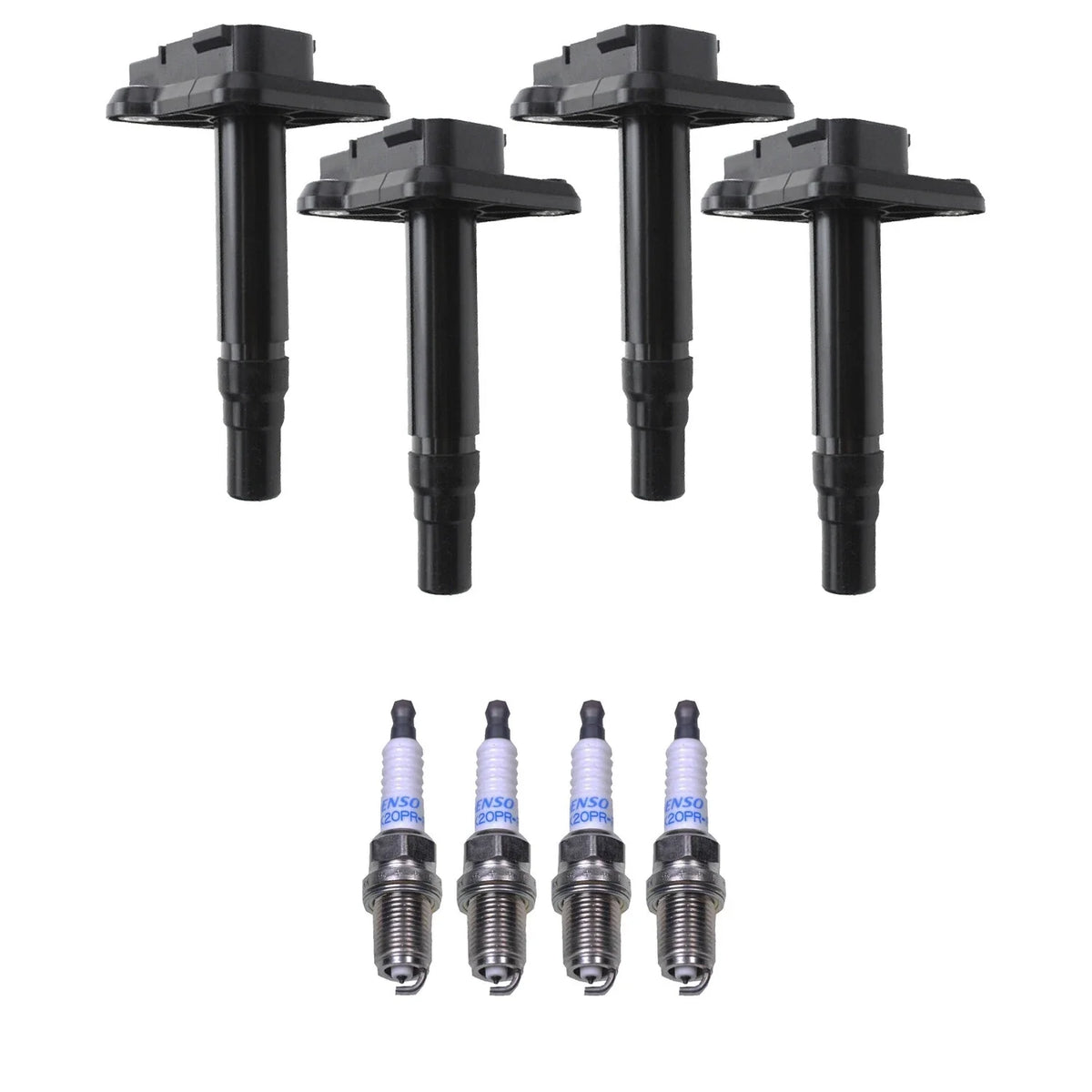 Set of 4 Ignition Coils & Denso Iridium Spark Plugs for A4 Quattro Jetta (1996–2006)