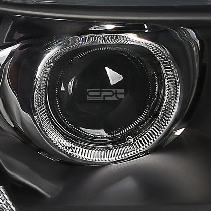 Pair of Projector Headlights for Honda Accord (2013–2015) - Black Housing, Amber Corner