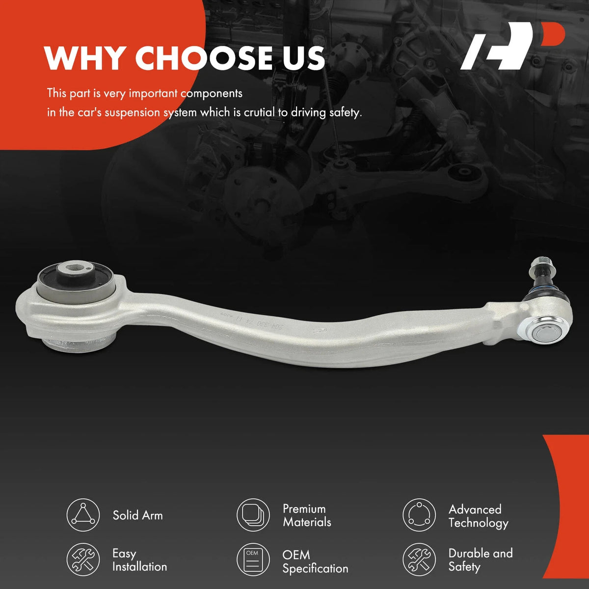 Front Right Lower Control Arm with Ball Joint for Benz W204 (2007–2014)