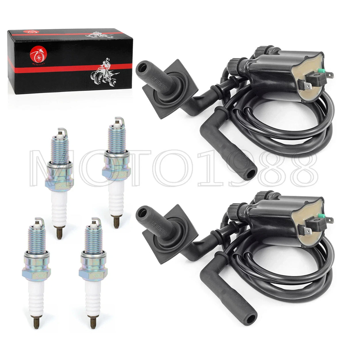 Ignition Coil Spark Plug + Cap for Honda Shadow Spirit 1100 VT1100C (1996–2007)