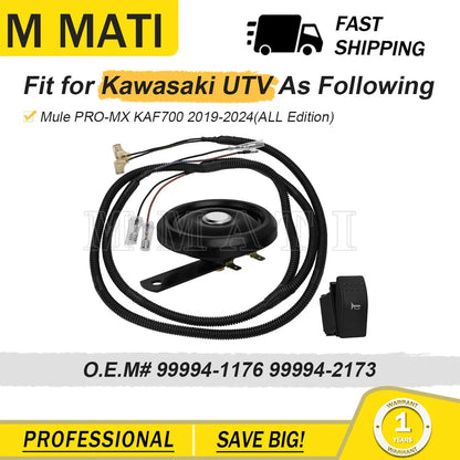 Horn Kit & Wire & Switch for Kawasaki Mule Pro MX KAF700 (2019–2024)