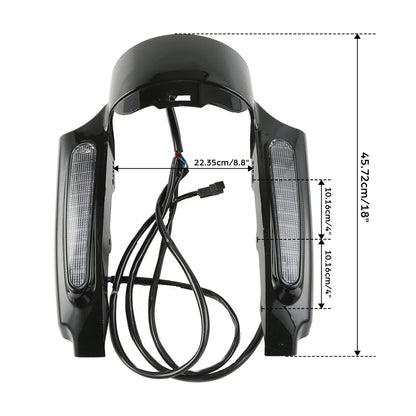 Rear Fender Fascia Set with LED Light for Harley Touring Electra Glide (2009–2013)