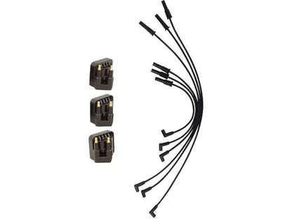 Set of 4 Ignition Coils and Spark Plug Wires for Buick LeSabre (1992–1995) 87335BWRB