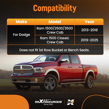3pc Rubber Floor Mats for Dodge Ram 1500/2500/3500 Crew Cab (2013–2025) I8T7H6