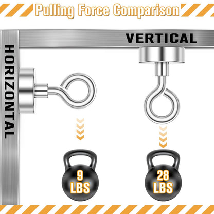 Set of 4 Heavy Duty Magnetic Hooks N52 Grade 28lb Load for Cruise Locker
