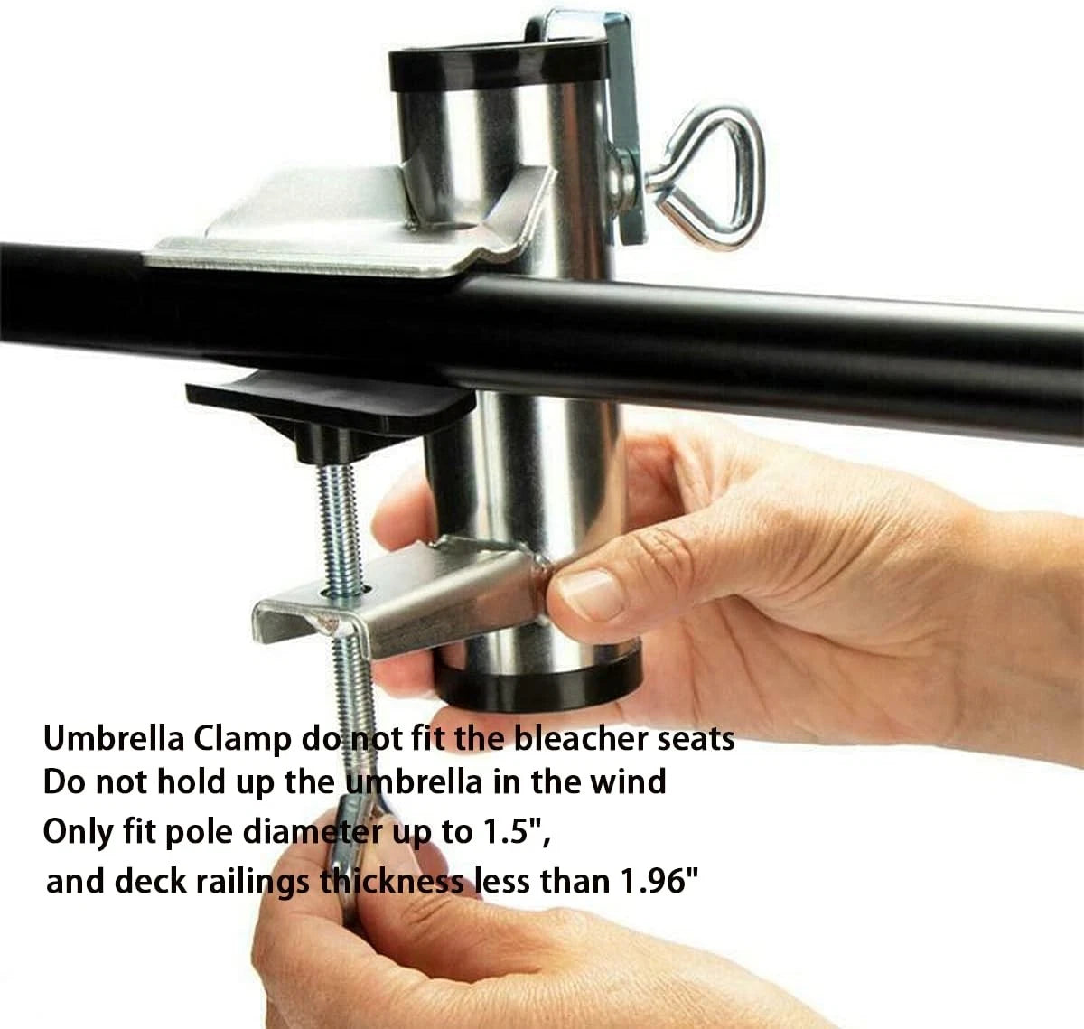 Umbrella Clamp Stand Holder for Heavy Duty Bench (Onesize)