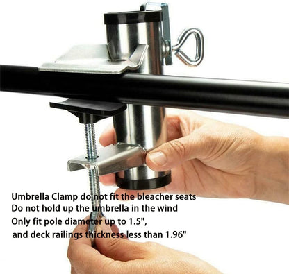 Umbrella Clamp Stand Holder for Heavy Duty Bench (Onesize)