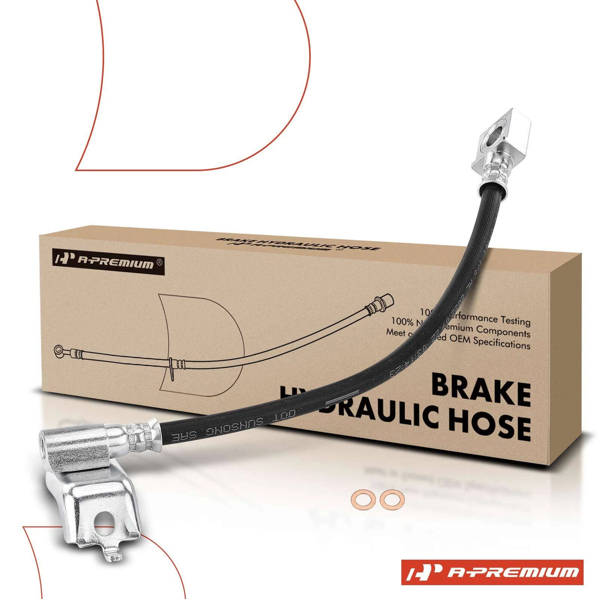 Rear Left Brake Hydraulic Hose for Dodge Grand Caravan (1997–2000) 4721039AB, 2205299