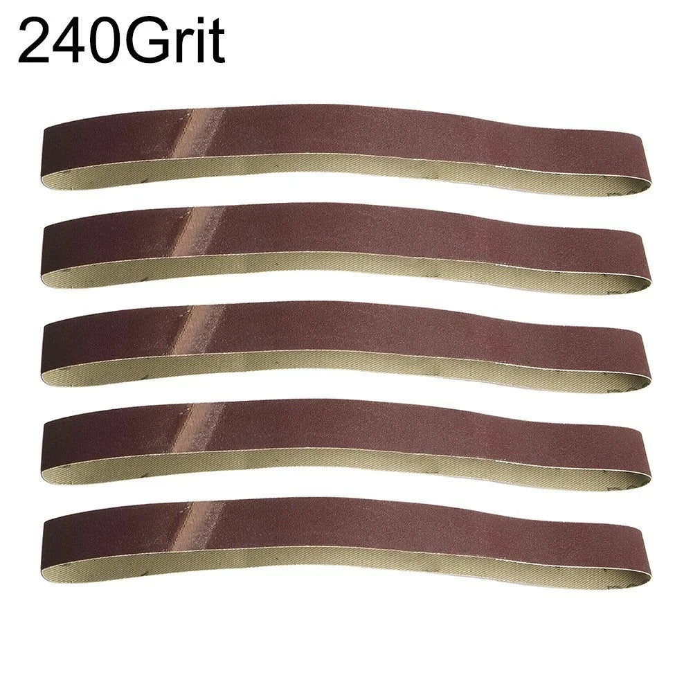5pcs Sanding Belts 330mm x 10mm Aluminum Oxide Grit 60 for Wood Metal