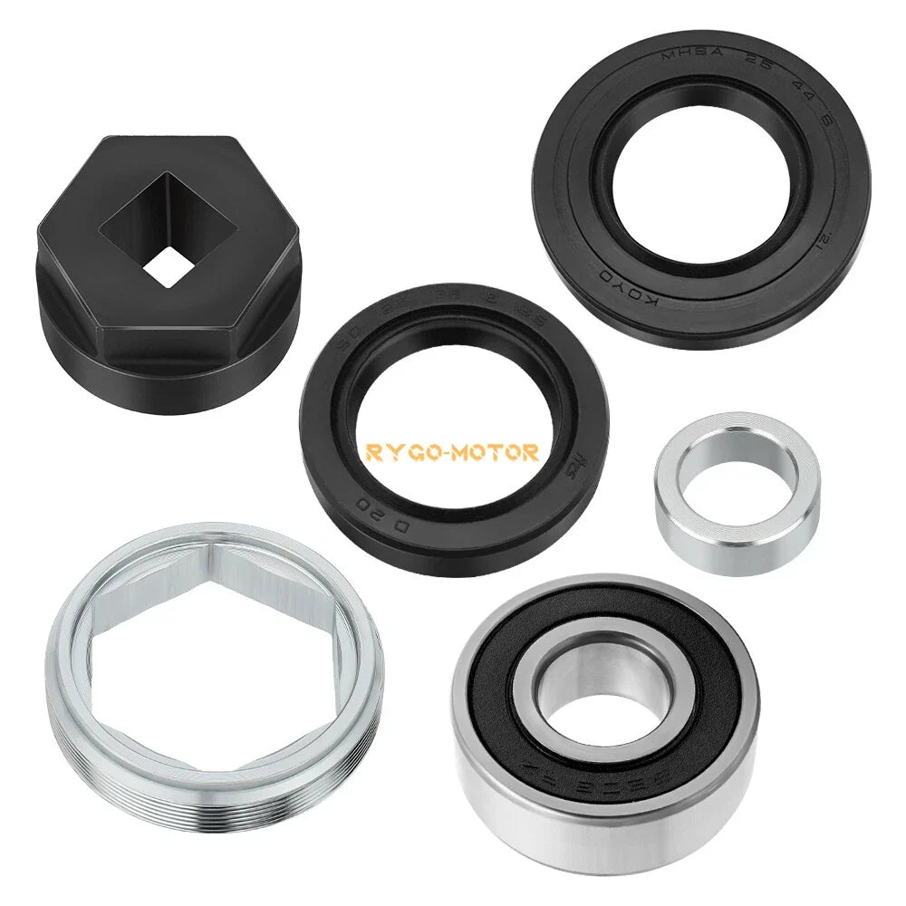 Steering Stem Bearing Seal Holder Nut & Tool Kit for Yamaha Kodiak 400 450 700 (1993–2020)