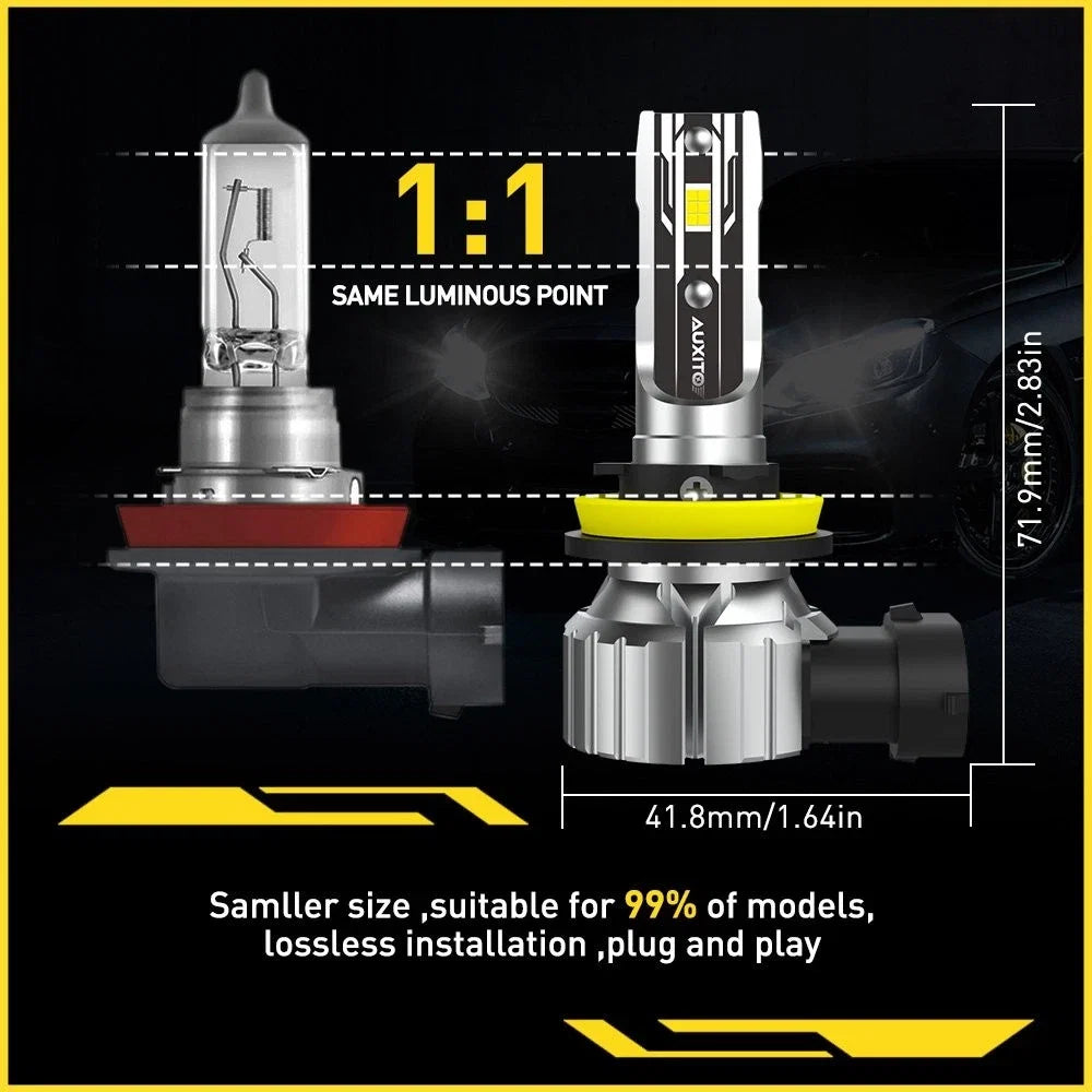 4X LED Headlight Bulbs H11 H8 for High/Low Beam (120000LM)