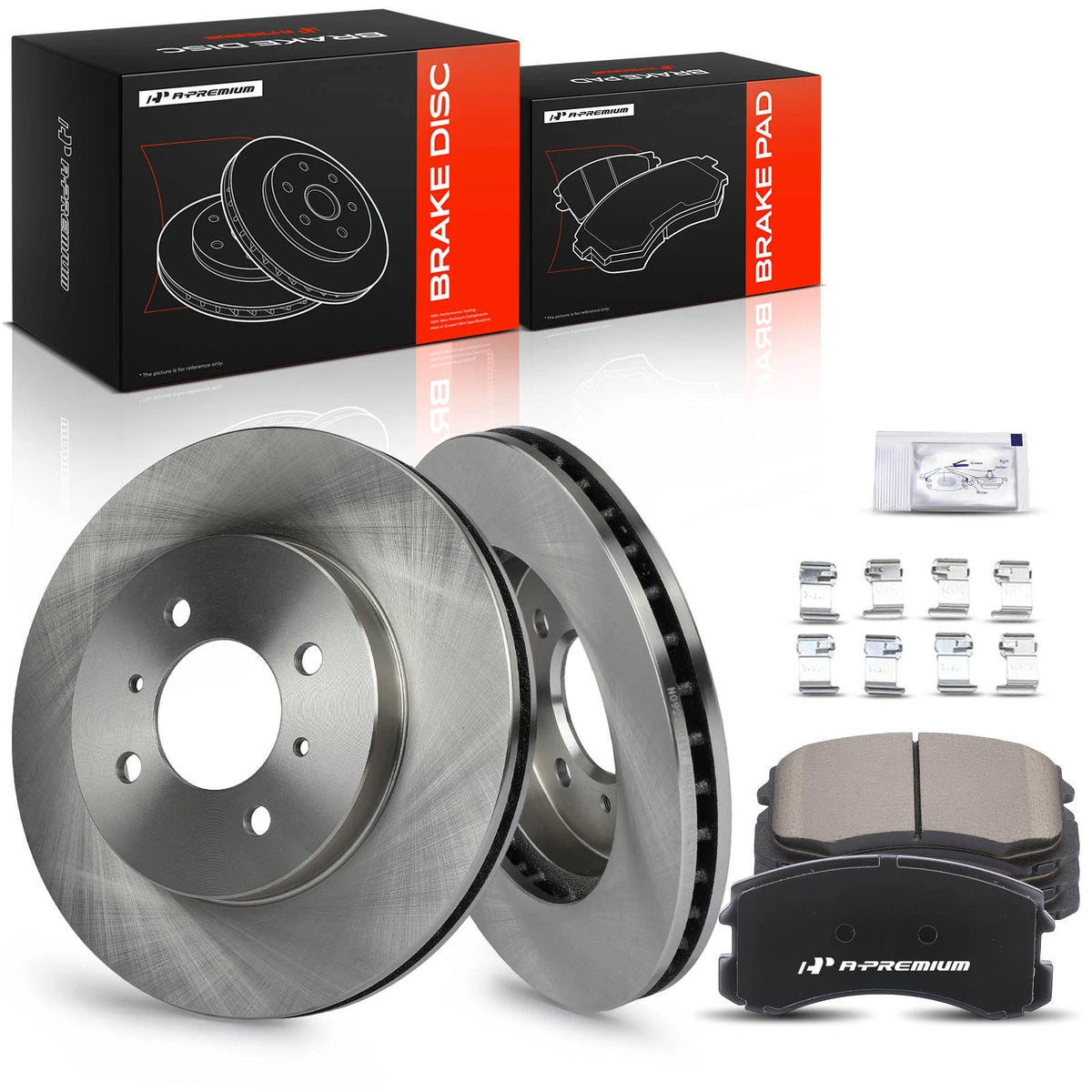 Set of 4 Front Disc Brake Rotors & Ceramic Pads for Mitsubishi Lancer (2002–2007) BR31300, PRT5377, 25687, 0832848, R-31300, P-904