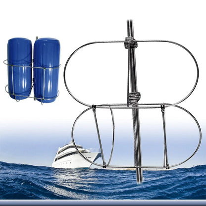 Folding Double Fender Holder for Inflatable Boat (9.5 Inch)
