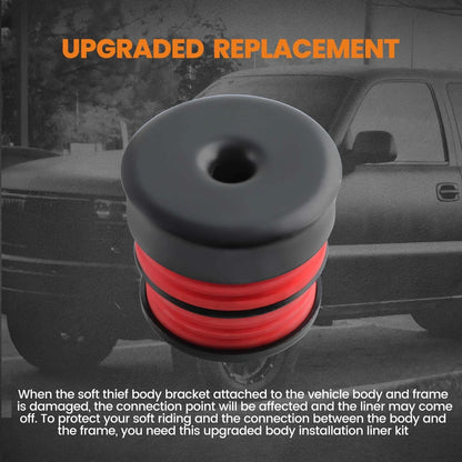 Silicone Body Mount Bushings Kit for Ford Super Duty F250/F350 (2008–2016)