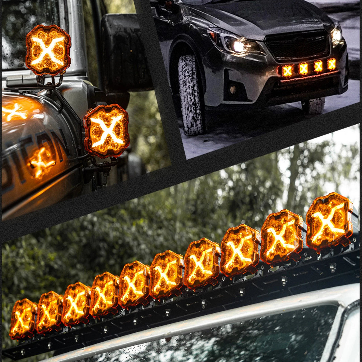2X 4 Inch LED Pods for Honda GMC (NOV A500-WL12-4D)