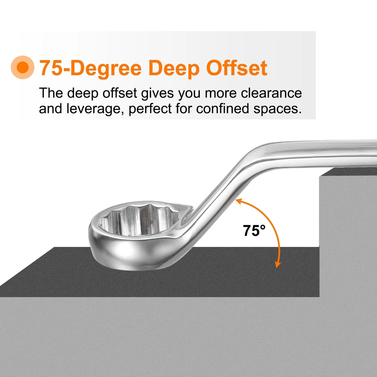 10 x 12 mm Offset Extra Long Box End Wrench for Automotive Use