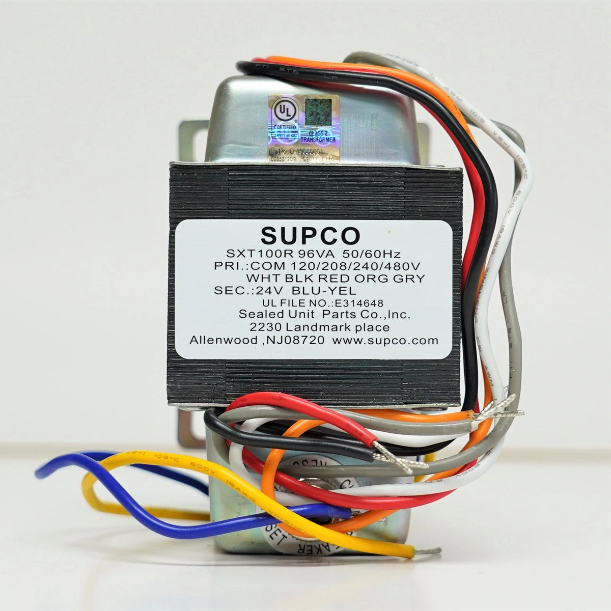 Supco SXT100R HVAC Transformer for Foot Mount (120/208/240/480V)