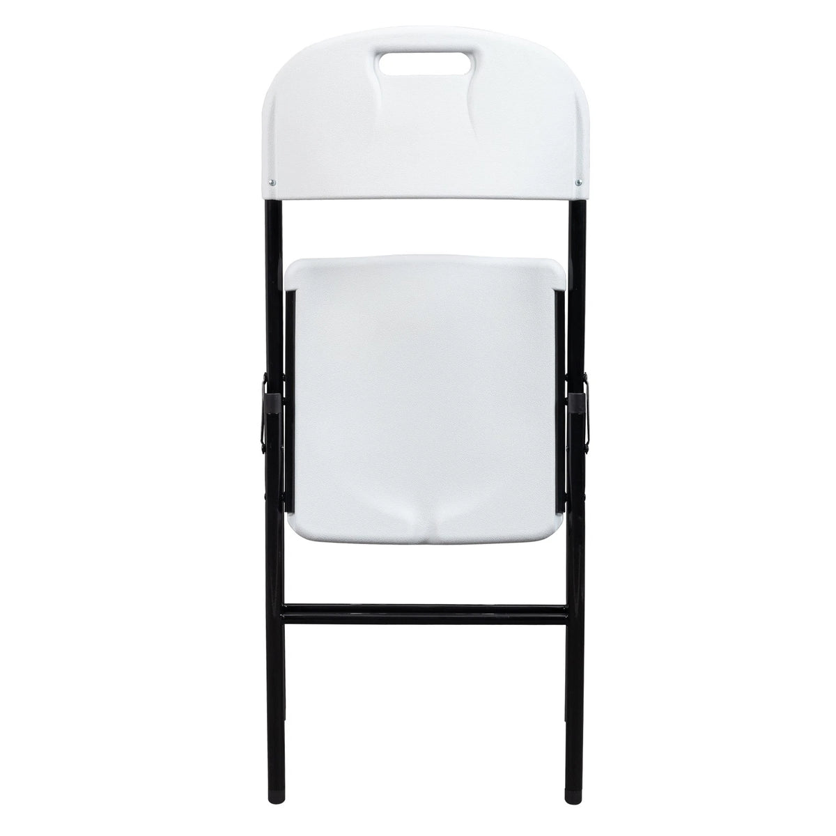 Set of 4 Folding Chairs for Commercial Use (Outdoor, Contoured, Steel Frame)