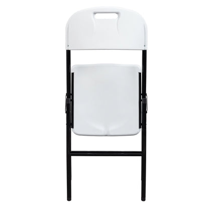 Set of 4 Folding Chairs for Commercial Use (Outdoor, Contoured, Steel Frame)