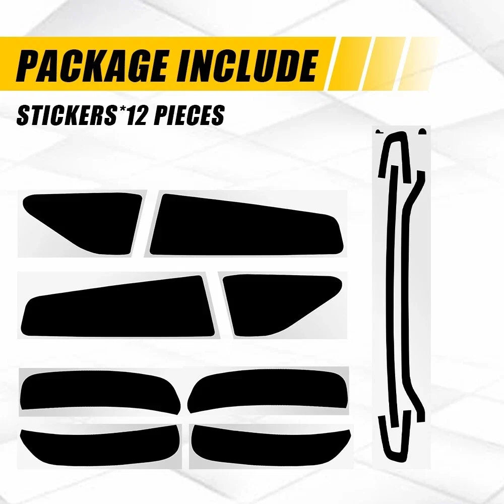 Tail Light Tint Overlays for Dodge Charger (2015–2022) - Smoke Black