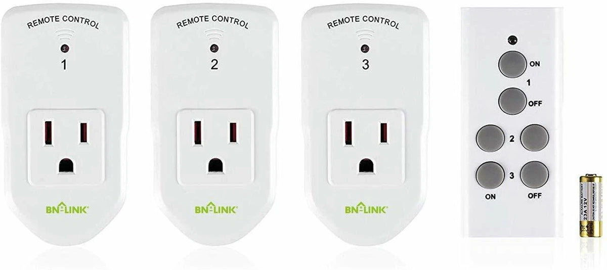 Set of 2 Wireless Remote Control Sockets for Electrical Outlets