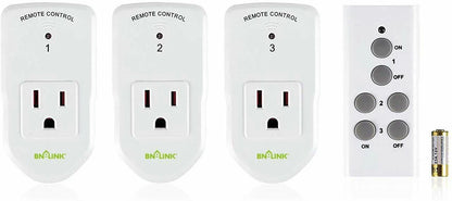 Set of 2 Wireless Remote Control Sockets for Electrical Outlets