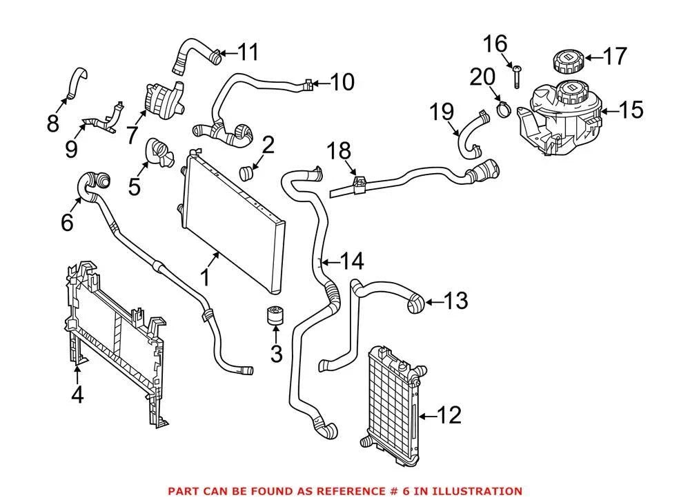 Lower Radiator Coolant Hose 1665010700 for Mercedes