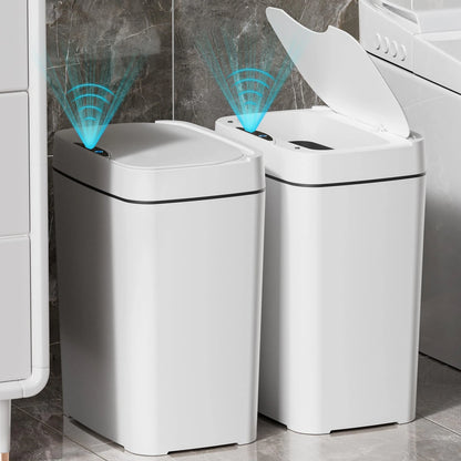 2X 2.7 Gal Bathroom Trash Can with Lid for Vanpopubs