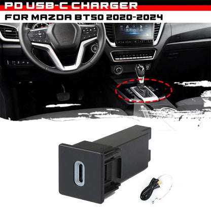 Set of 2 USB-C PD Charger Upgrade Kits for Isuzu Mazda (2020–2023)