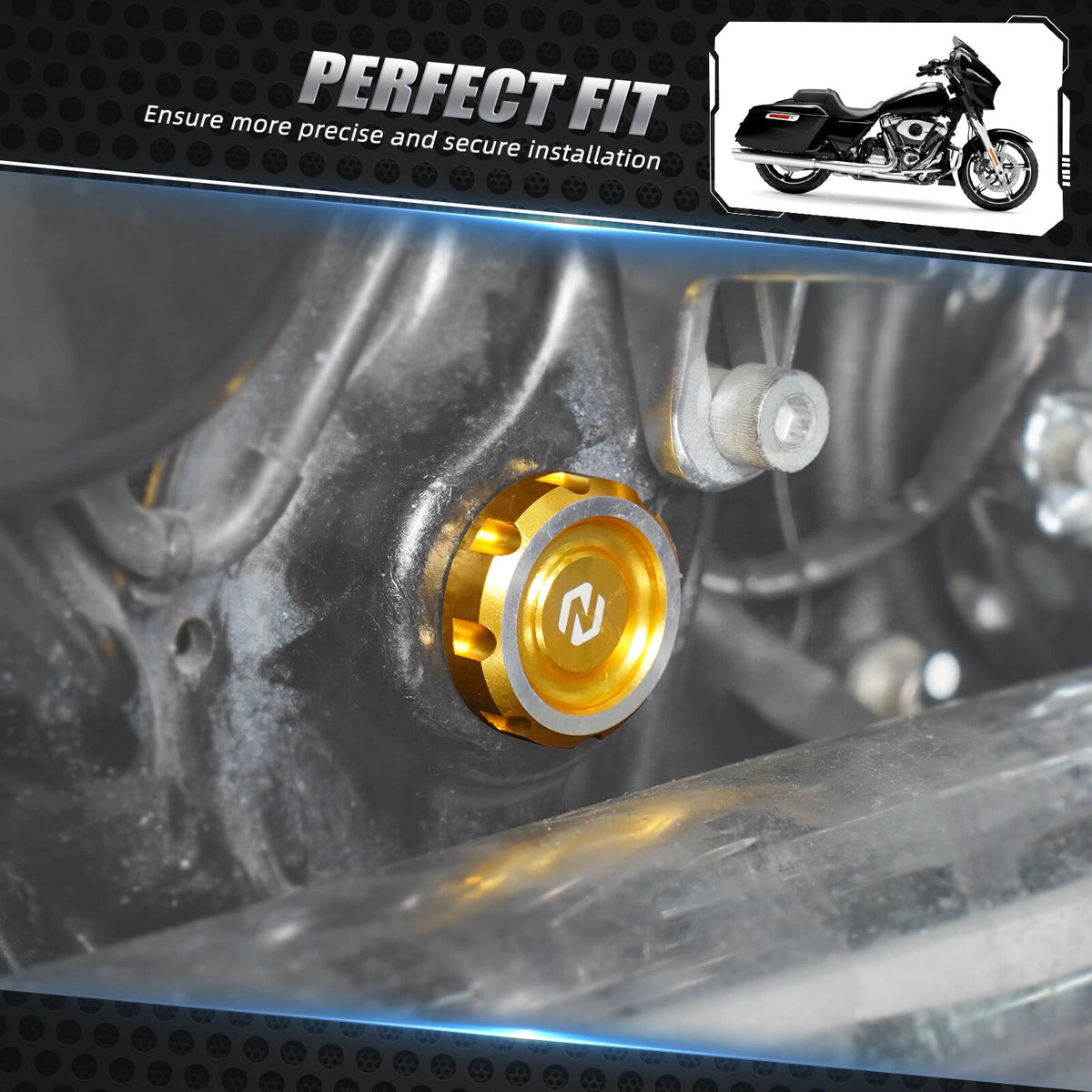 Frame Hole Plugs for Harley Street Glide FLHX CVO FLHXSE (2017–2024) 47000344