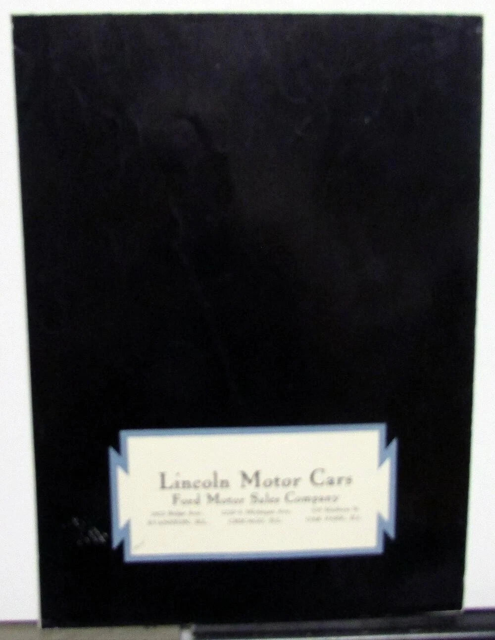 Sales Brochure Folder for 1936 Lincoln V12 Cabriolet