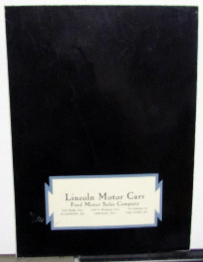 Sales Brochure Folder for 1936 Lincoln V12 Cabriolet