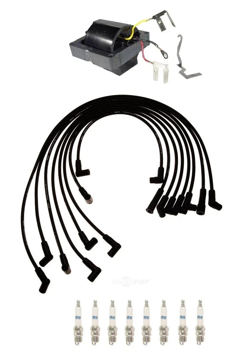 Ignition Wires & Spark Plugs Kit for Chevrolet C20 Suburban K20 K2500 (1973–1991)