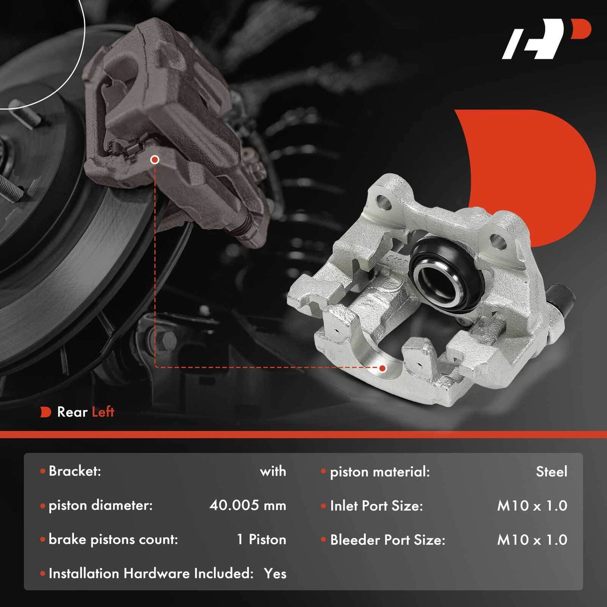 A-Premium Rear Driver Side Brake Caliper for Benz C350 E350 E550 (2008–2012) 2044230381, 14135602, 19-3704, 19-B3704
