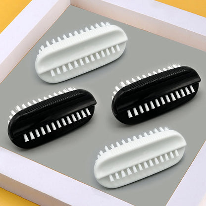 Set of 4 Nail Brushes for Cleaning Fingernails - 2 Sided Hand Scrubber