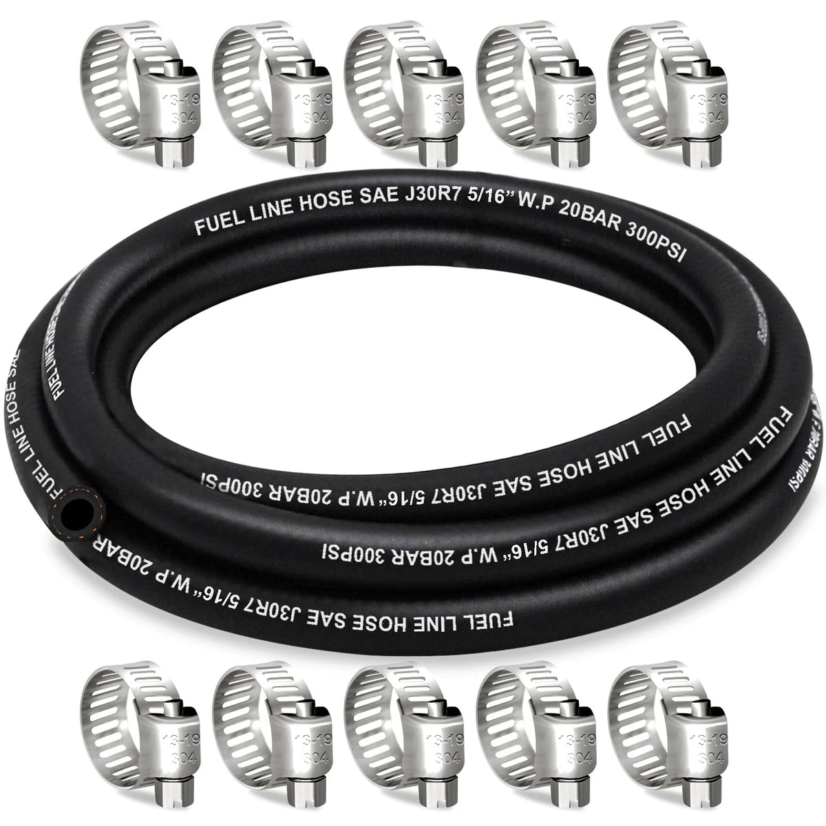 5/16 Fuel Line Hose for Universal Applications (10FT, J30R7, NBR)