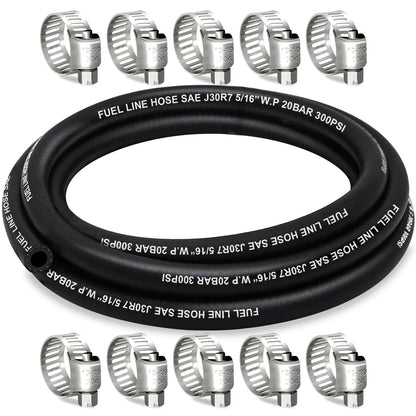 5/16 Fuel Line Hose for Universal Applications (10FT, J30R7, NBR)