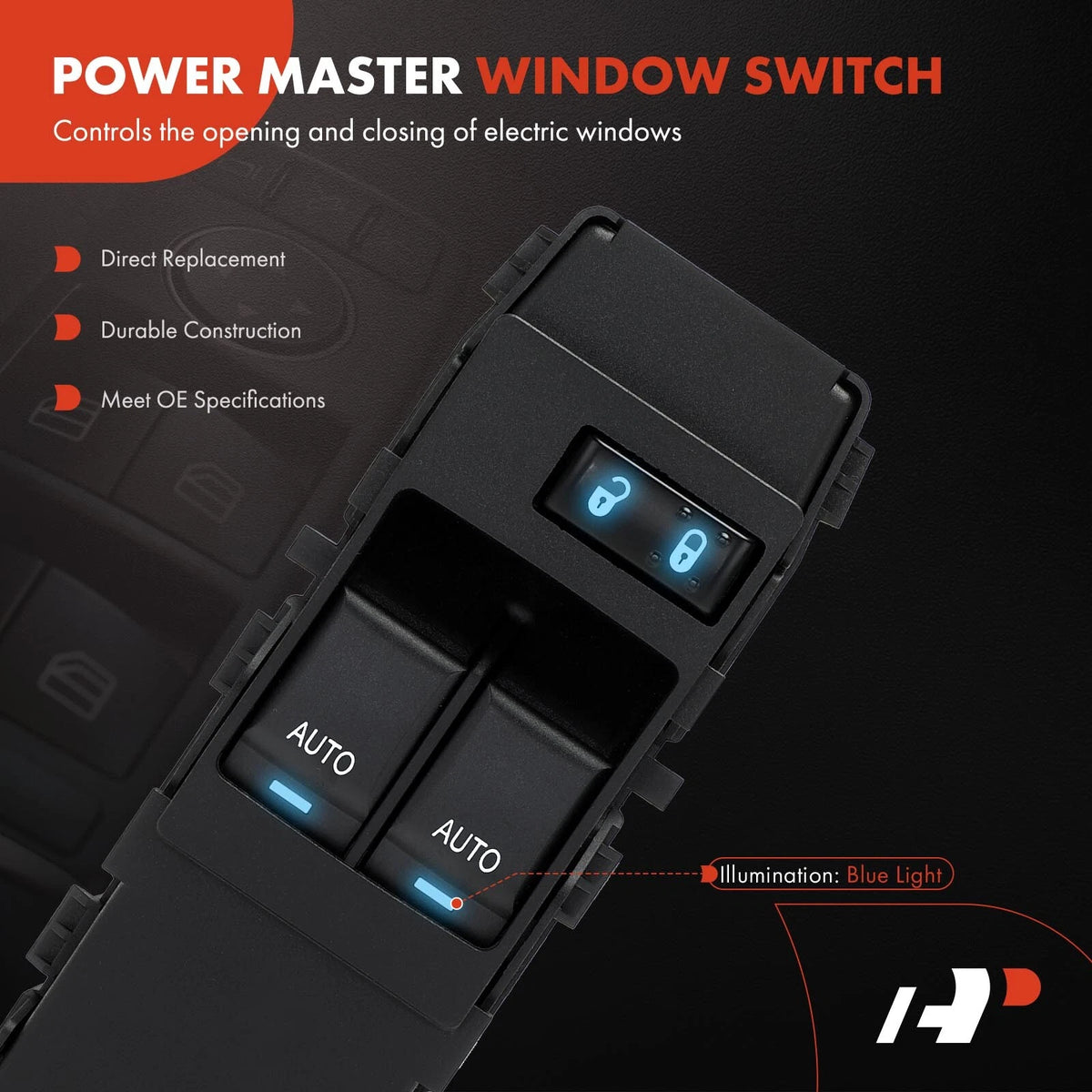 Left Power Window Switch for Dodge Challenger (2011–2014) 4602784AC, DWS1836