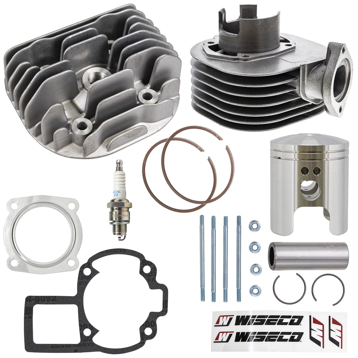 Wiseco Piston Gasket Stud Kit for Suzuki LT80 Kawasaki KFX80 (MK1012512, 11005-S006, 11210-40B01)