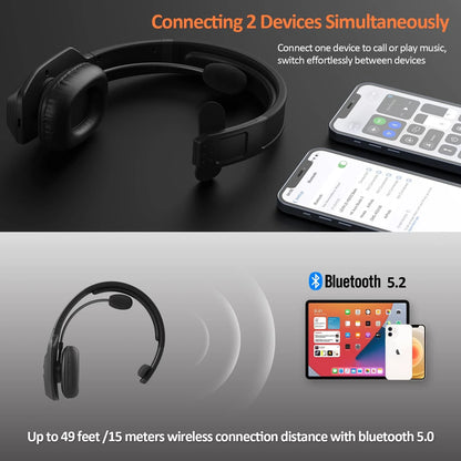 Bluetooth Headset with Microphone for Trucker
