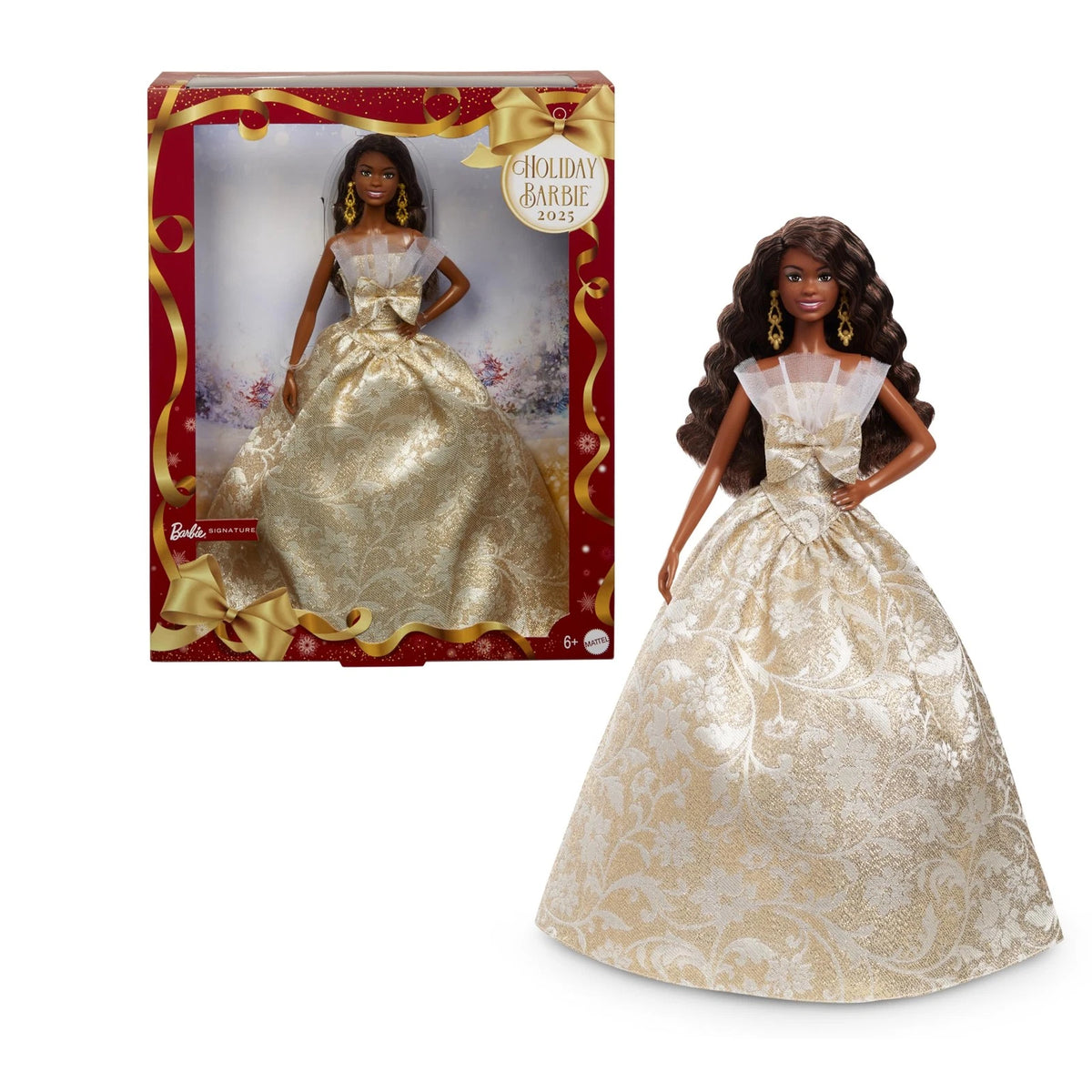 Barbie Doll 3" Brown Curly Hair for Collectors (Not Applicable)
