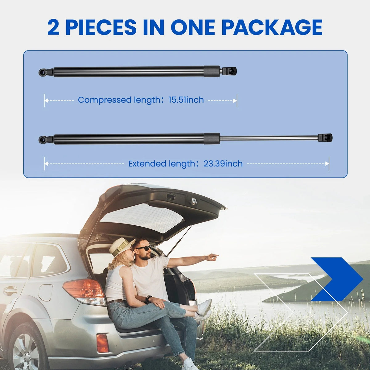 2X Rear Tailgate Lift Support Struts for Lexus RX350 RX450h (2010–2015)