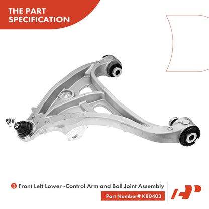 Set of 8 Control Arm Ball Joints & Tie Rods for Ford F-150 (2004–2008) - 6L3Z-3085-AL, 4L3Z-3A130-CA, K80149