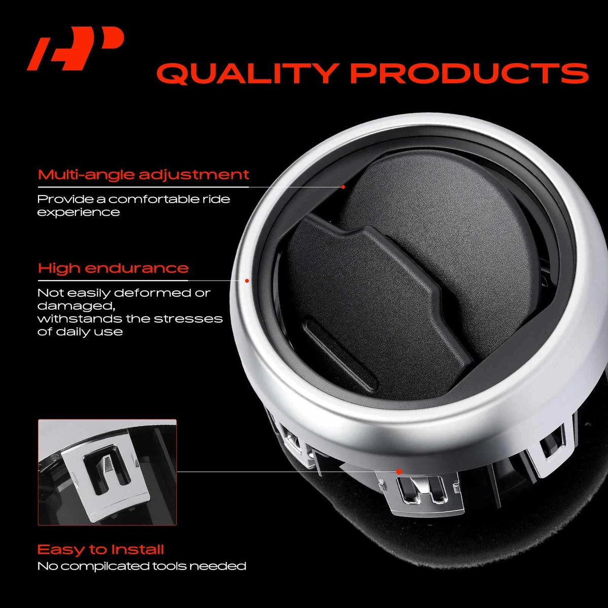 2X Dash Air Vent for Ford Mustang (2015–2022) FR3Z19893AE, FR3Z19893AC