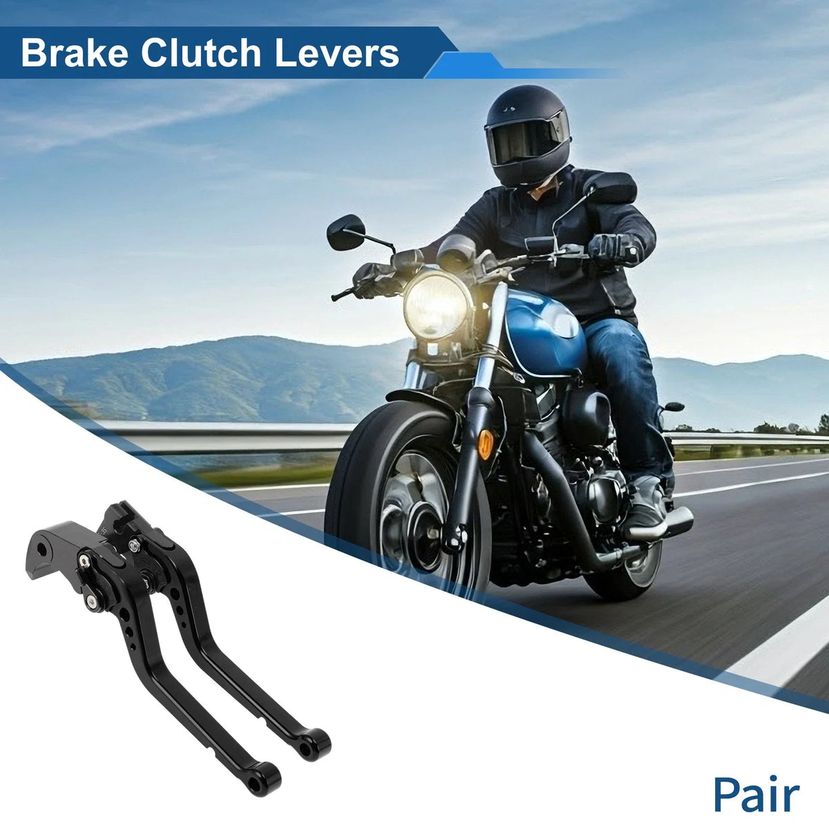 Adjustable Brake Clutch Levers Set of 2 for Suzuki GSXR1000 (2005–2006) Black