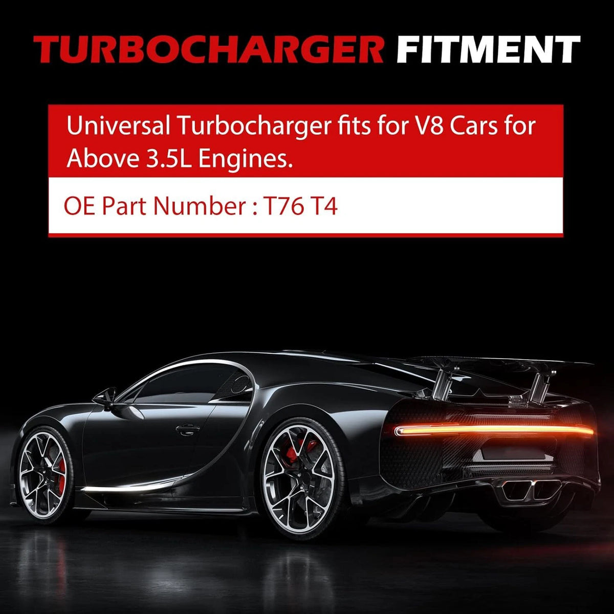 T76 Turbocharger for Universal Turbocharger (600HP, T4 Flange)