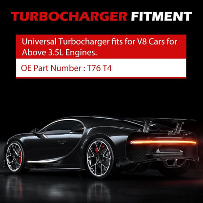 T76 Turbocharger for Universal Turbocharger (600HP, T4 Flange)