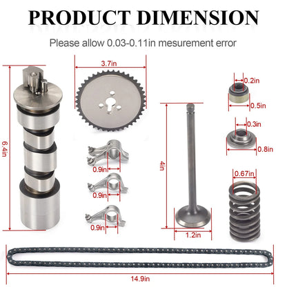 Camshaft Timing Chain Rocker Arm Valve Kit for Polaris Big Boss 500 6x6 (1998–2002)