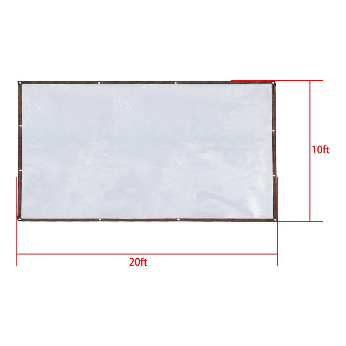 10x20FT Heavy Duty Waterproof Tarps with Grommets - 8mil Enclosure