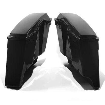 4" 2 Into 1 Stretched Extended Hard Saddlebags for Harley Touring (1993–2013)